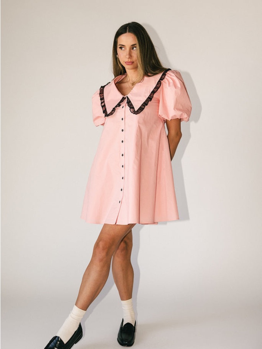 POPPY COLLARED DRESS // PINK *ZOCO EXCLUSIVE*